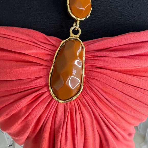 Sky Top Snake embellishment Orange sleeveless top Small - Picture 4 of 8